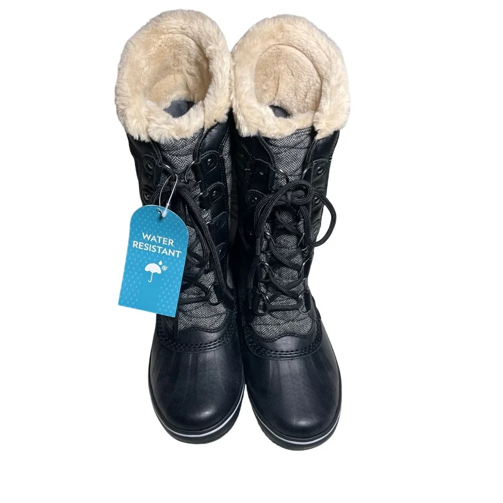 JBU‎ by Jambu Chilly Water Resistant Black Herringbone Winter Snow Boots